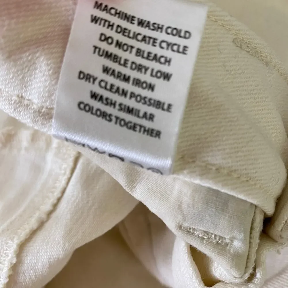 Spartina 449 Leighton Trouser Jeans Ivory 10 Long 32” Inseam - Picture 14 of 16